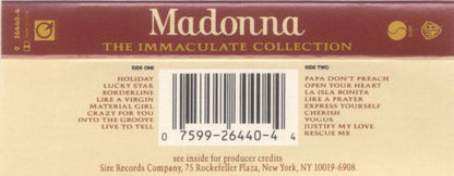 Madonna - The Immaculate Collection *CASSETTE* | Near Mint (NM) Near Mint (NM) - POP / USED *NEAR MINT*