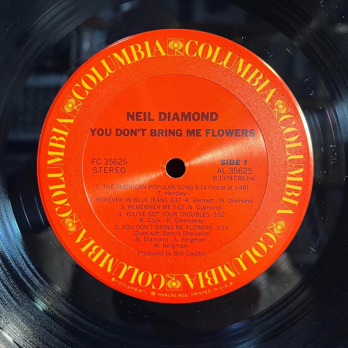 Neil Diamond - You Don't Bring Me Flowers *PITMAN* | Near Mint (NM) Excellent (EX) - POP / USED *NEAR MINT*