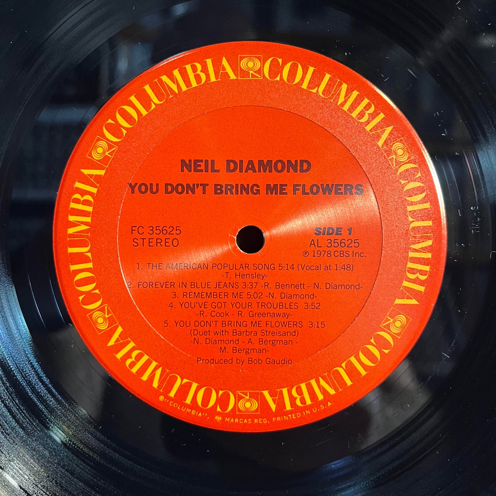Neil Diamond - You Don't Bring Me Flowers *PITMAN* | Near Mint (NM) Excellent (EX) - POP / USED *NEAR MINT*