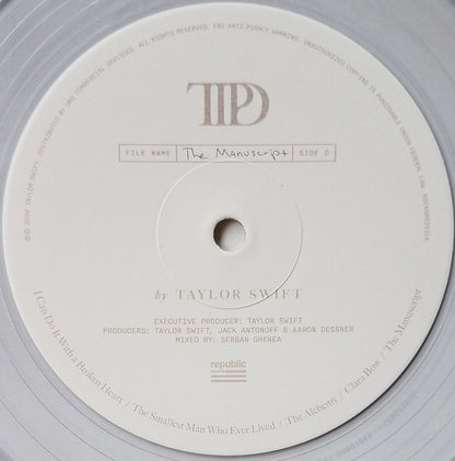 Taylor Swift - The Tortured Poets Department (2X LP) *Phantom Clear* | Near Mint (NM) Near Mint (NM) - POP / USED *NEAR MINT*
