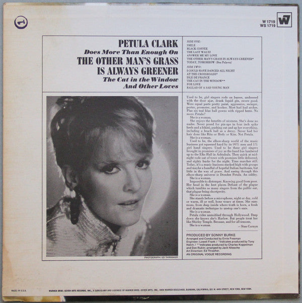 Petula Clark - The Other Man's Grass Is Always Greener *STEREO* | Near Mint (NM) Very Good Plus (VG+) - POP / USED *NEAR MINT*