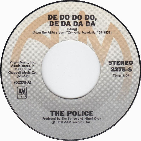 De Do Do Do, De Da Da Da (7" VINYL) | Near Mint (NM) Near Mint (NM) - POP / USED *NEAR MINT*