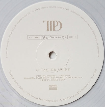 Taylor Swift - The Tortured Poets Department (2X LP) *Phantom Clear* | Near Mint (NM) Near Mint (NM) - POP / USED *NEAR MINT*