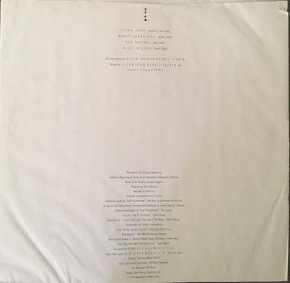 Elton John - Too Low For Zero *CLUB - P* | Near Mint (NM) Excellent (EX) - POP / USED *NEAR MINT*