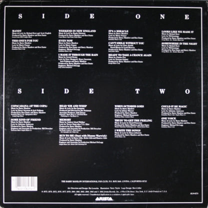The Manilow Collection Twenty Classic Hits (VINYL) | Near Mint (NM) Near Mint (NM) - POP / USED *NEAR MINT*