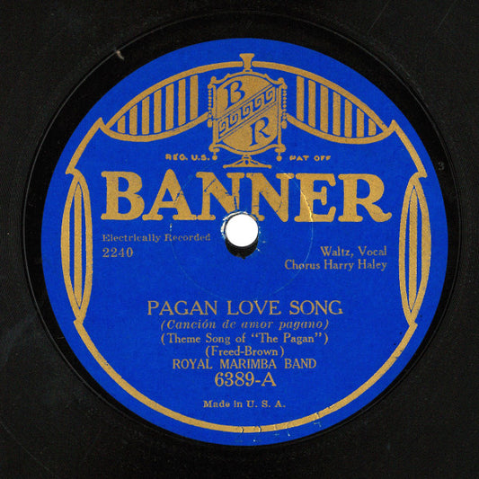 Pagan Love Song / Yesterthoughts (10" 78RPM RECORD) | Near Mint (NM) Very Good Plus (VG+) - POP / USED *NEAR MINT*