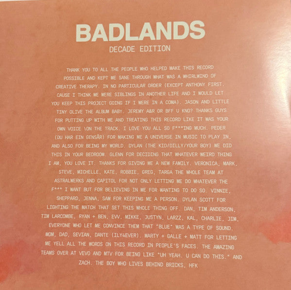 Halsey - Badlands (Decade Edition) (VINYL) *Desert Sunset Blue* | Excellent (EX) Near Mint (NM) - POP / USED *NEAR MINT*