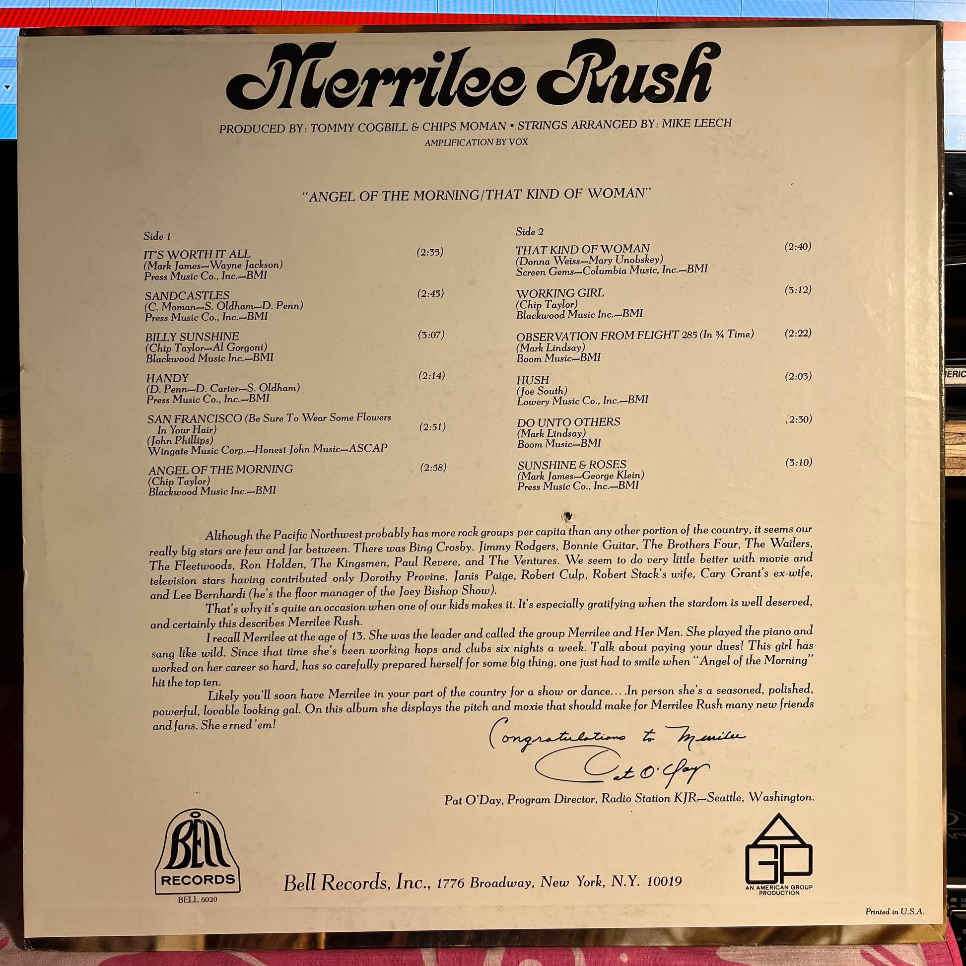 Merrilee & The Turnabouts - Angel Of The Morning *BESTWAY* | Near Mint (NM) Near Mint (NM) - POP / USED *NEAR MINT*