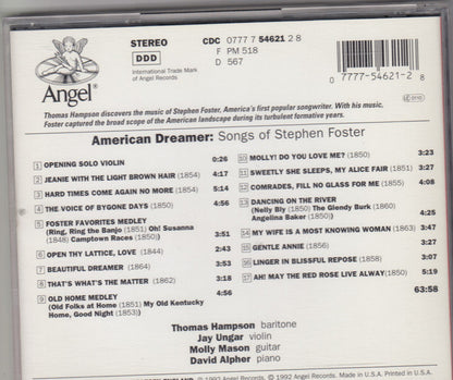 American Dreamer: Songs of Stephen Foster (CD) | Near Mint (NM) Near Mint (NM) - POP / USED *NEAR MINT*
