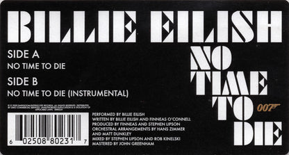 No Time To Die (7") | Near Mint (NM) Near Mint (NM) - POP / USED *NEAR MINT*