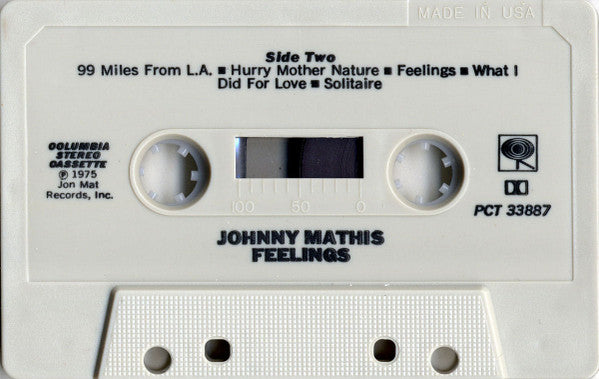 Johnny Mathis - Feelings *CASSETTE* | Near Mint (NM) Excellent (EX) - POP / USED *NEAR MINT*