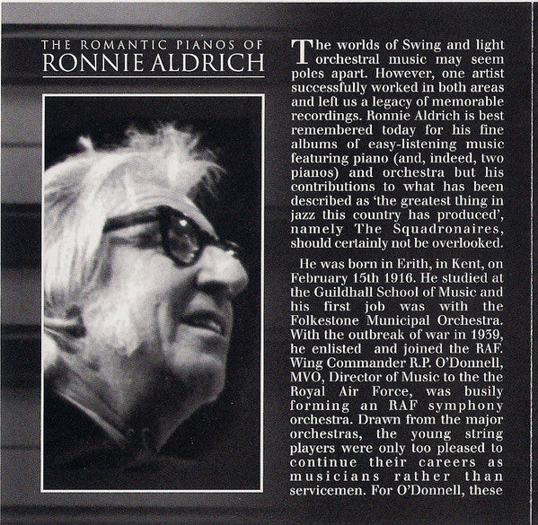 Ronnie Aldrich - The Romantic Pianos Of Ronnie Aldrich *CD* | Mint (M) Near Mint (NM) - POP / USED *NEAR MINT*
