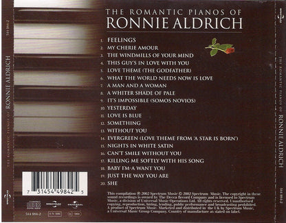 Ronnie Aldrich - The Romantic Pianos Of Ronnie Aldrich *CD* | Mint (M) Near Mint (NM) - POP / USED *NEAR MINT*