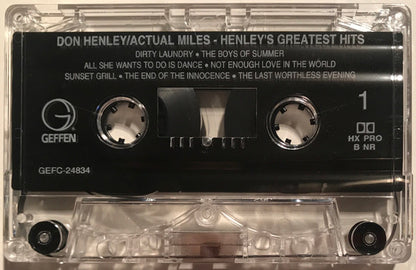 Don Henley - Actual Miles (Henley's Greatest Hits) *CASSETTE* | Near Mint (NM) Near Mint (NM) - POP / USED *NEAR MINT*