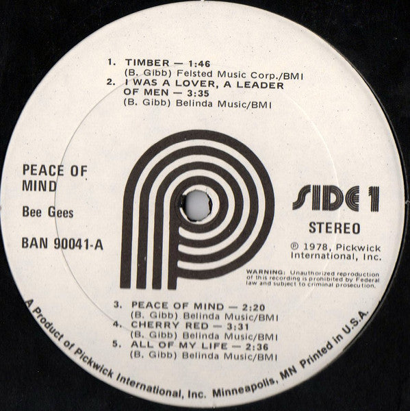 Peace Of Mind | Near Mint (NM) Excellent (EX) - DISCO / USED *NEAR MINT*