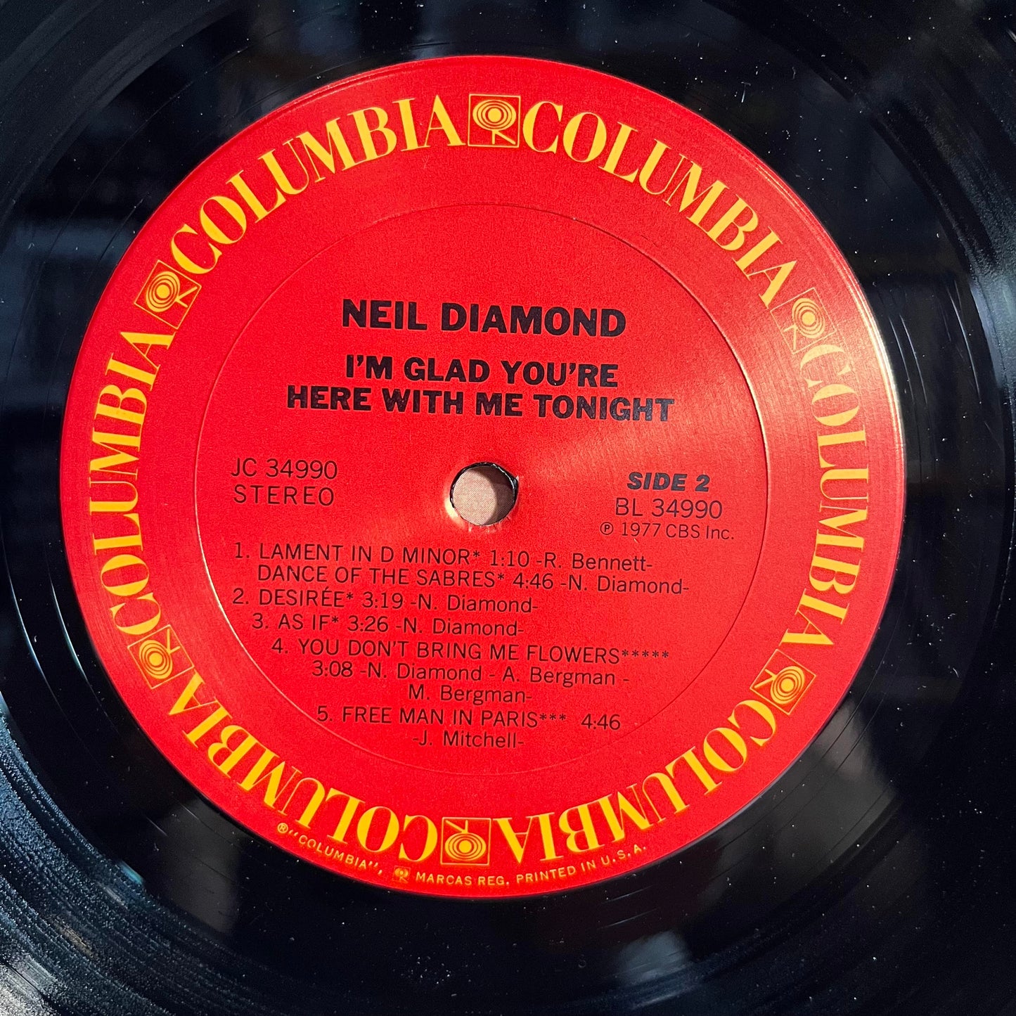 Neil Diamond - I'm Glad You're Here With Me Tonight *TERRE HAUTE* | Near Mint (NM) Near Mint (NM) - POP / USED *NEAR MINT*