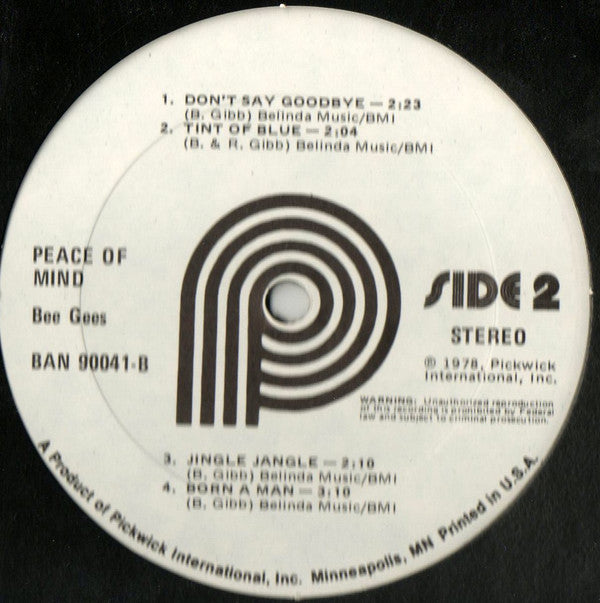 Peace Of Mind | Near Mint (NM) Excellent (EX) - DISCO / USED *NEAR MINT*