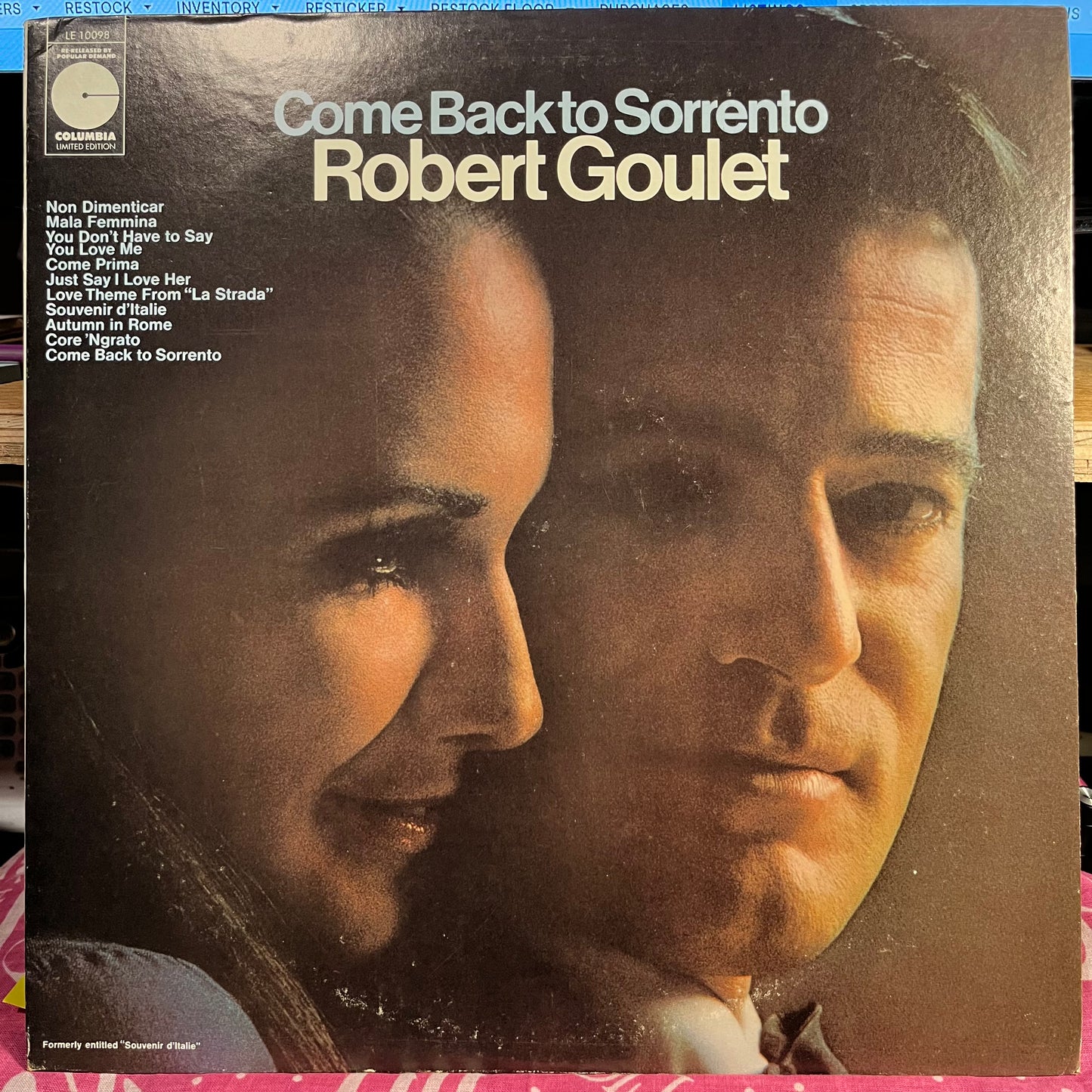 Robert Goulet - Come Back To Sorrento | Near Mint (NM) Near Mint (NM) - POP / USED *NEAR MINT*