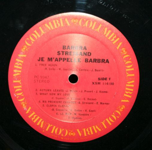 Je M'appelle Barbra *REISSUE* | Near Mint (NM) Excellent (EX)