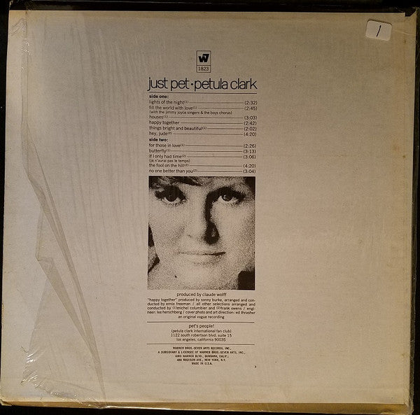 Petula Clark - Just Pet *STEREO-POSTER* | Near Mint (NM) Excellent (EX) - POP / USED *NEAR MINT*