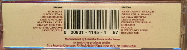 Madonna - The Immaculate Collection (CASSETTE) | Very Good Plus (VG+) Very Good Plus (VG+) - POP / USED *VERY GOOD+*