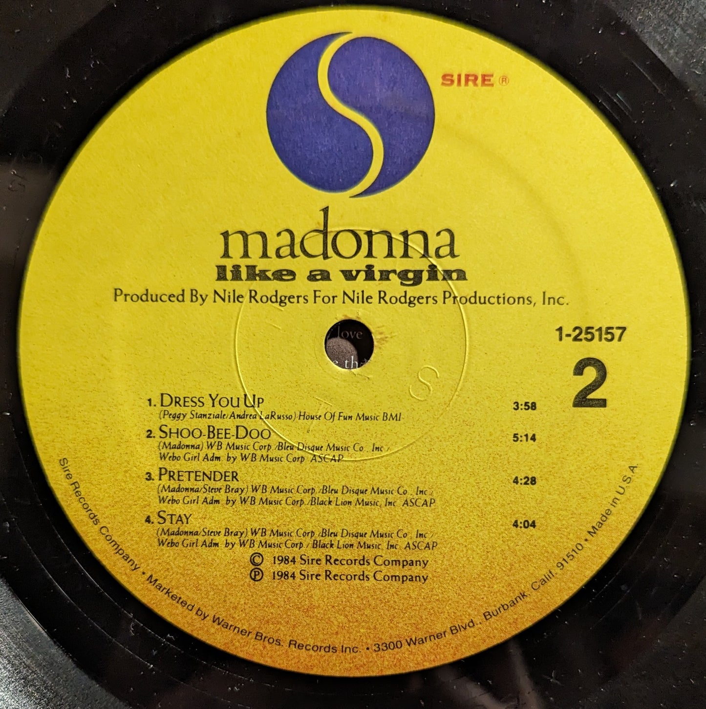 Madonna Like A Virgin *ALLIED / RL* LP Very Good Plus (VG+) Excellent (EX)