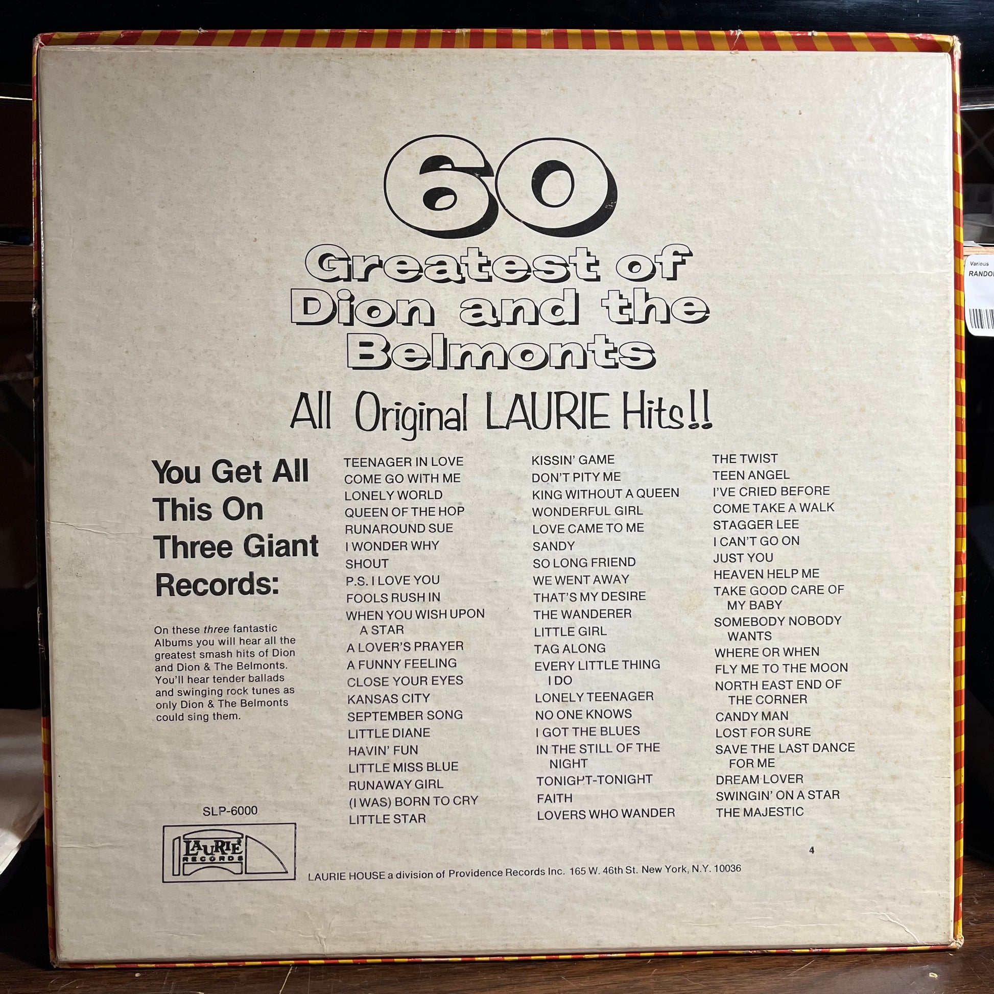 60 Greatest Of Dion And The Belmonts (3xVINYL BOX) | Very Good Plus Plus (VG++) Excellent+ (EX+) - POP / USED *VERY GOOD++*
