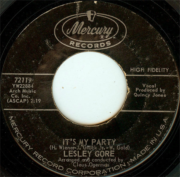 It's My Party (7" VINYL) | Very Good Plus (VG+) Near Mint (NM) - POP / USED *VERY GOOD+*