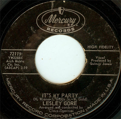 It's My Party (7" VINYL) | Very Good Plus (VG+) Near Mint (NM) - POP / USED *VERY GOOD+*