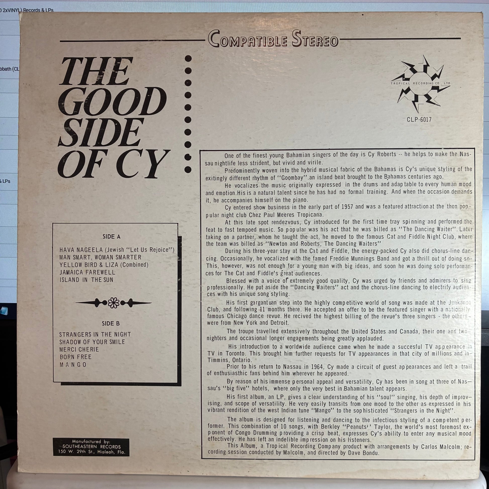 The Good Side Of Cy (VINYL) | Very Good (VG) Very Good Plus (VG+) - POP / USED *VERY GOOD*