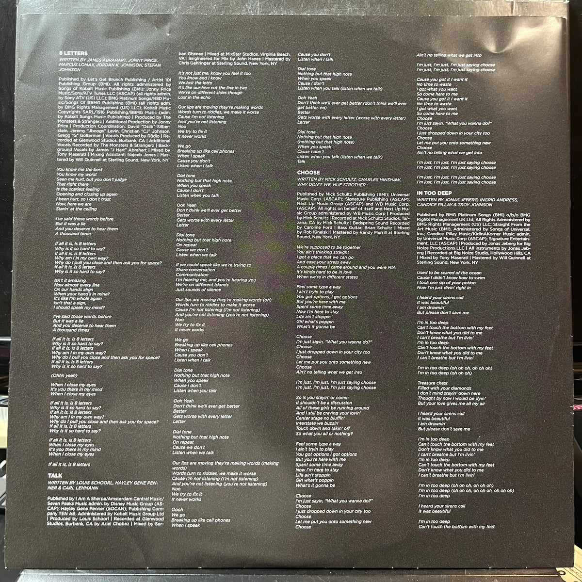 Why Don't We - 8 Letters (VINYL LP) | USED Very Good (VG) Excellent+ (EX+) - POP / USED *VERY GOOD*