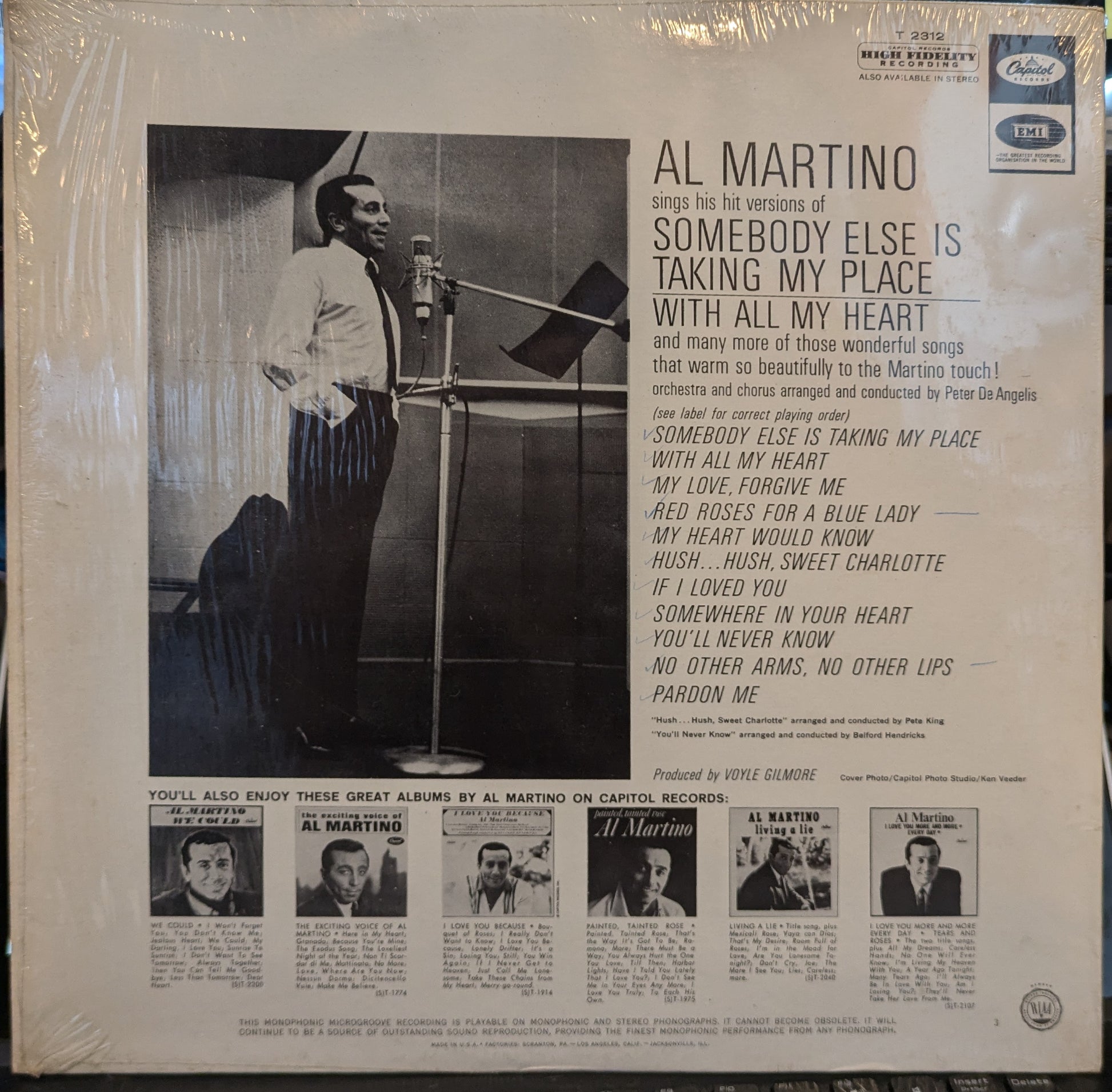 Al Martino - Somebody Else Is Taking My Place *SHRINK* | Very Good (VG) Near Mint (NM) - POP / USED *VERY GOOD*