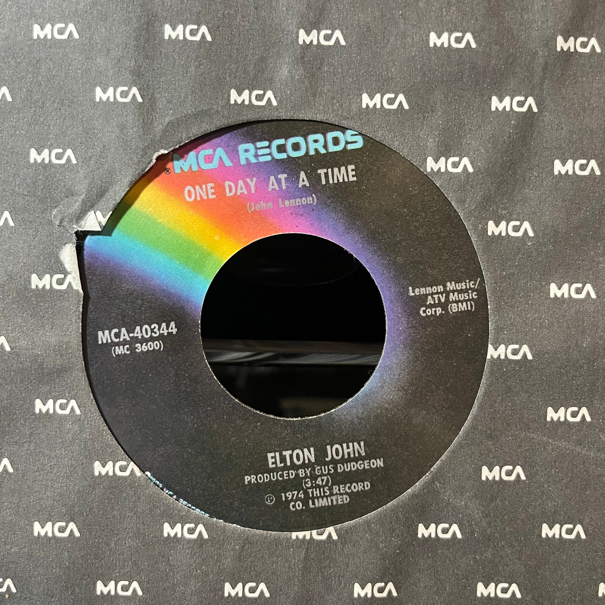 Elton John - Lucy In The Sky With Diamonds (VINYL 7" MCA-40344 GLOVERSVILLE 1974) | Near Mint (NM or M-) Near Mint (NM) - POP / USED *NEAR MINT*