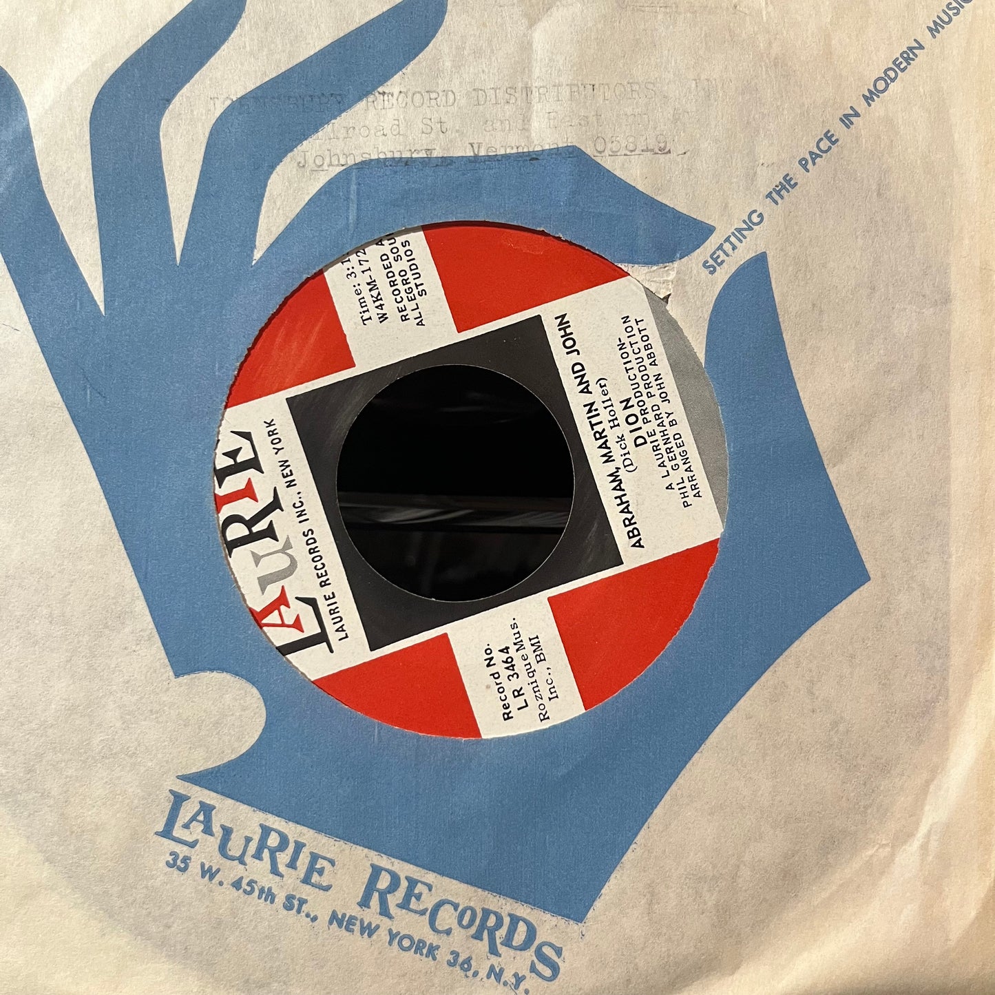 Dion - Abraham, Martin And John / Daddy Rollin' (VINYL 7") | Near Mint (NM or M-) Near Mint (NM) - POP / USED *NEAR MINT*