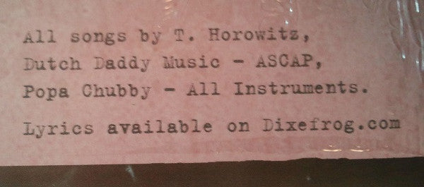 Popa Chubby Tinfoil Hat DixieFrog LP, Album Mint (M) Mint (M)