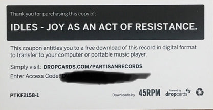 Joy As An Act Of Resistance | Mint (M) Mint (M) - POST PUNK *SEALED*