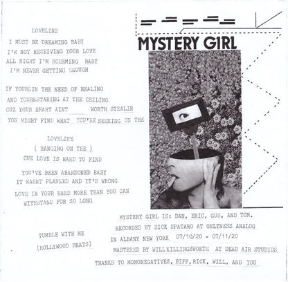 Mystery Girl / Mononegatives Split EP (VINYL 7") | Mint (M) Mint (M) - POST-PUNK *NEW*