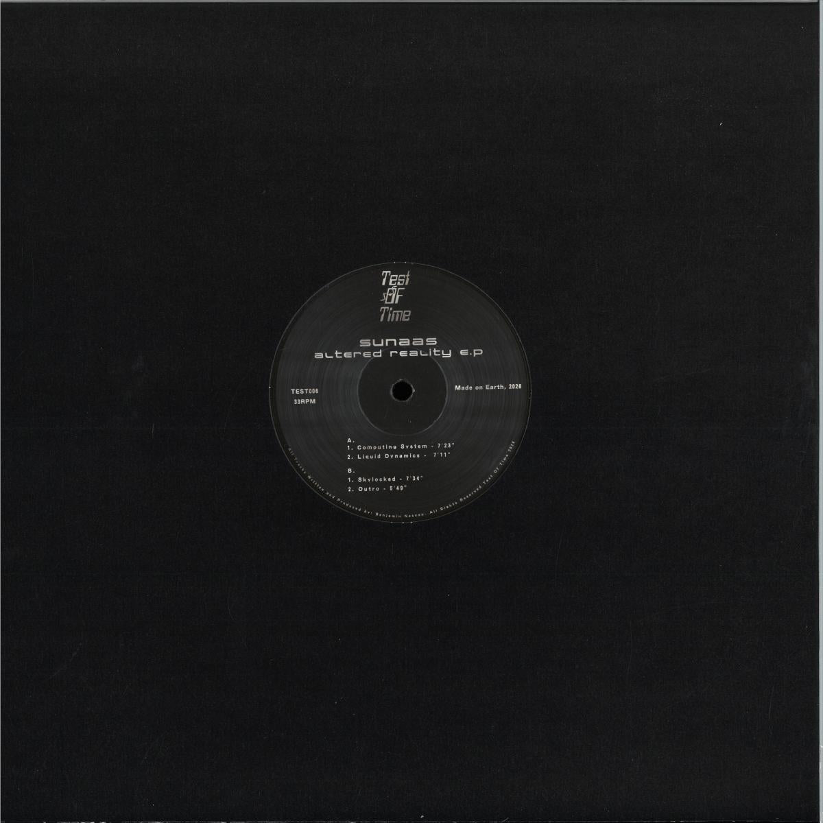 Sunaas - Altered Reality (VINYL 12" Test Of Time) | NEW - PROGRESSIVE *NEW*