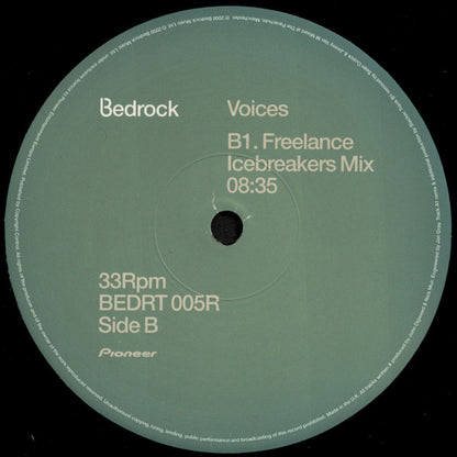 Bedrock - Voices (Part 2) (VINYL 12" BEDROCK BEDRT 005R 2000) | Excellent+ (EX+) Excellent+ (EX+) - PROGRESSIVE / USED *EXCELLENT+*