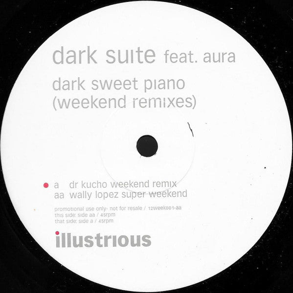 Dark Suite - Dark Sweet Piano (Weekend Remixes) (VINYL) | Excellent (EX) Very Good Plus (VG+) - PROGRESSIVE / USED *EXCELLENT*