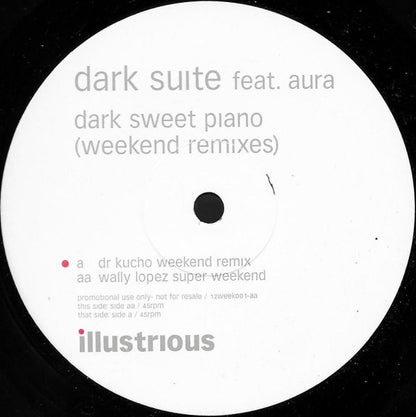 Dark Suite - Dark Sweet Piano (Weekend Remixes) (VINYL) | Excellent (EX) Very Good Plus (VG+) - PROGRESSIVE / USED *EXCELLENT*