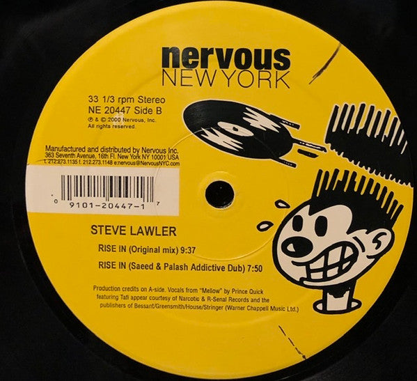 Steve Lawler - Rise In | Excellent (EX) Excellent (EX) - PROGRESSIVE / USED *EXCELLENT*