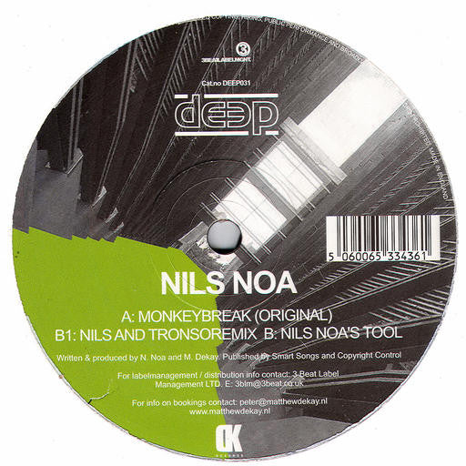 Nils Noa Monkeybreak 12" Very Good Plus (VG+) Generic