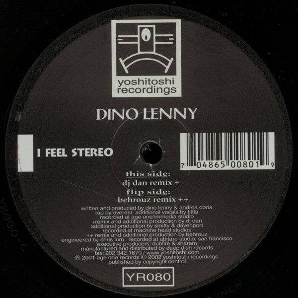 Dino Lenny - I Feel Stereo | Excellent (EX) Excellent (EX) - PROGRESSIVE / USED *EXCELLENT*