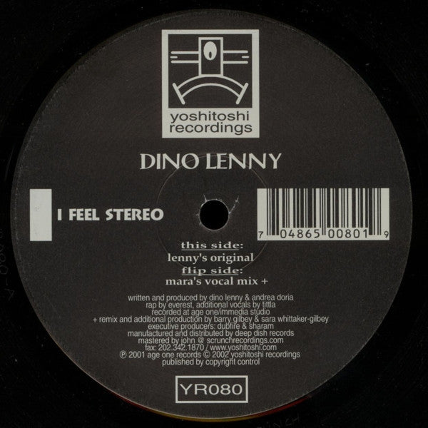 Dino Lenny - I Feel Stereo | Excellent (EX) Excellent (EX) - PROGRESSIVE / USED *EXCELLENT*
