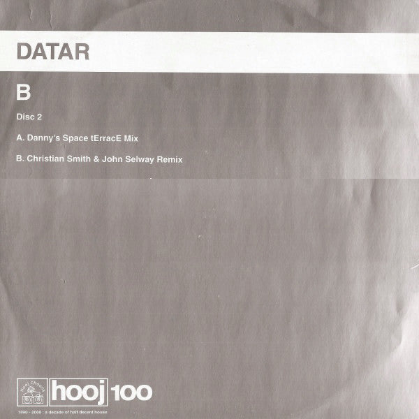 DATAR - B (Disc 2) | Excellent (EX) Very Good Plus (VG+) - PROGRESSIVE / USED *EXCELLENT*