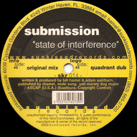 State Of Interference (12" VINYL) | Excellent (EX) Excellent (EX) - PROGRESSIVE / USED *EXCELLENT*