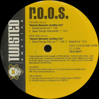 R.O.O.S. - Instant Moments (Waiting For) | Near Mint (NM) Excellent (EX) - PROGRESSIVE / USED *NEAR MINT*