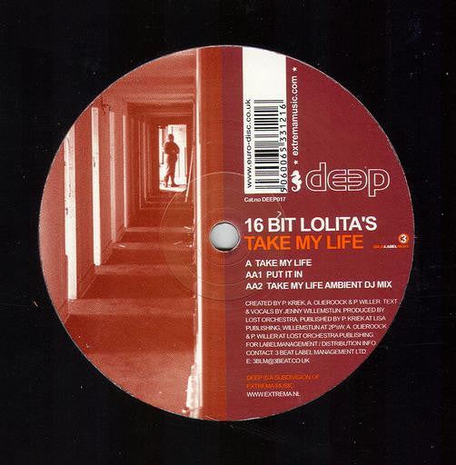 16 Bit Lolita's Take My Life / Put It In 12" Near Mint (NM or M-) Generic