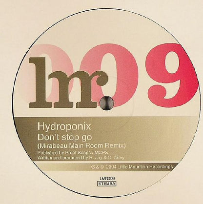 Hydroponix - Don't Stop Go (Mirabeau Remixes) | Near Mint (NM) Near Mint (NM) - PROGRESSIVE / USED *NEAR MINT*